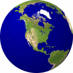 Globus (USA-zentriert) Satellit 2000x2000